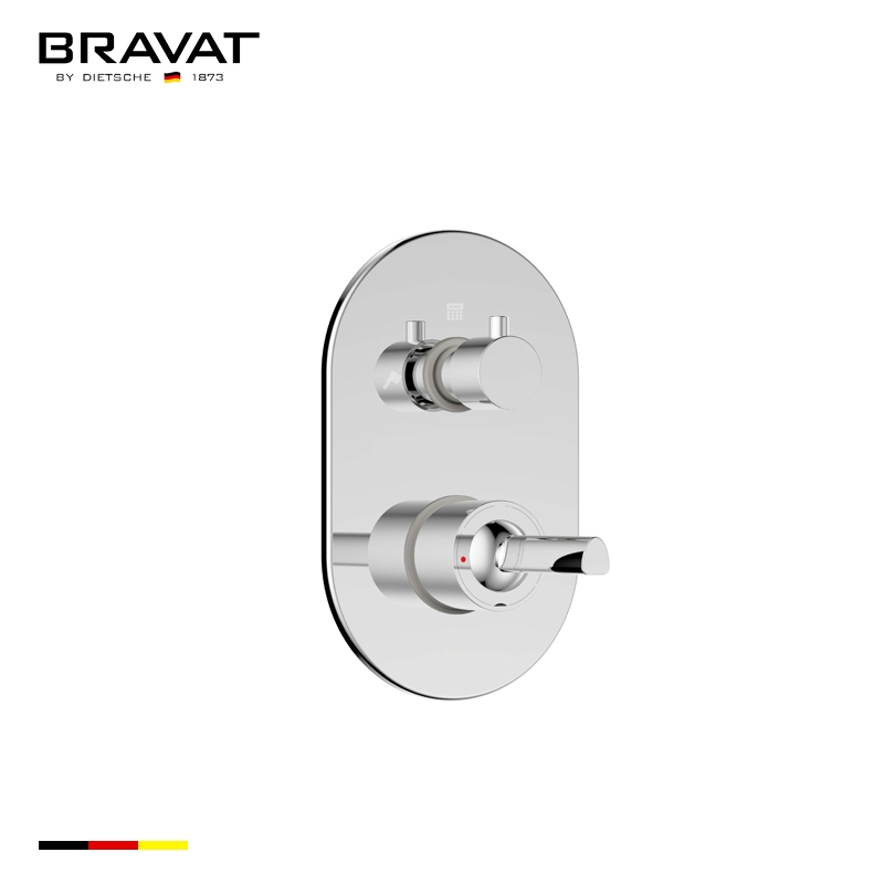 Bravat Luxury Chrome Wall Mount Shower Mixer